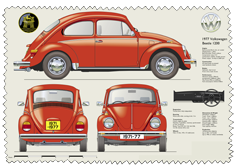 VW Beetle 1971-77 Glass Cleaning Cloth